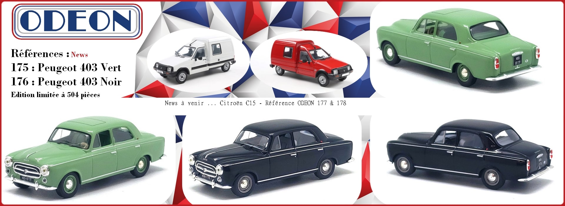 ODEON 0175 et 176 - Peugeot 403 Coverflow
